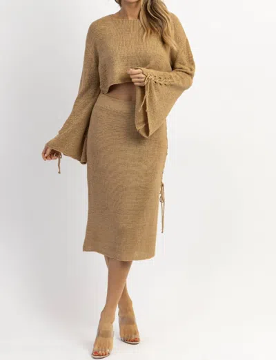 Mable Santa Luz Skirt Set In Mocha In Green