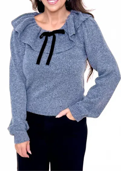 Mable Sara Grayce Sweater In Grey In Blue