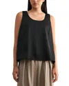 Mable Satin Tank Top In Black