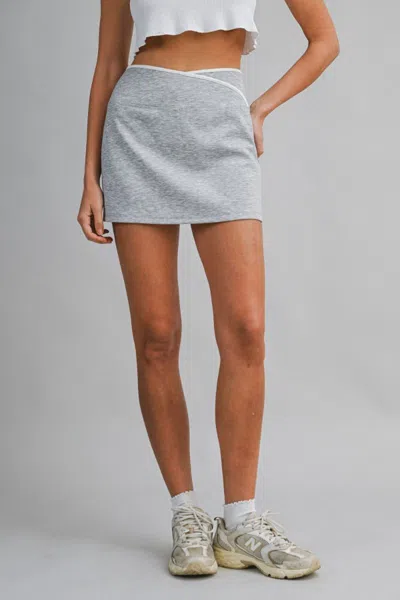 Mable Scuba Wrap Skort Grey