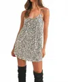 Mable Sequin Dory Dress In Silver In Gray