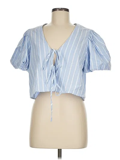 Pre-owned Mable Short Sleeve Blouse In Blue
