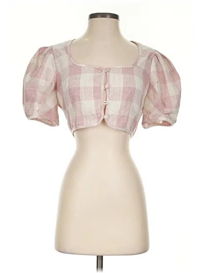 Pre-owned Mable Short Sleeve Blouse In Pink