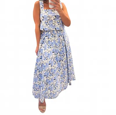 Mable Skies Over Savannah Floral Skirt Set In Blue