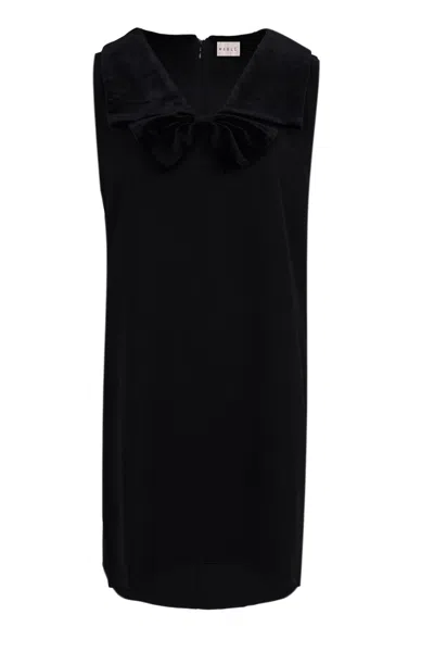 Mable Sleeveless Bow Mini Dress Black