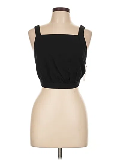 Mable Sleeveless Top Black Strapless Neckline Tops