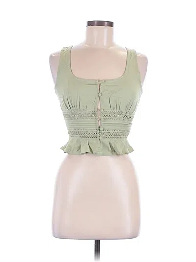 Pre-owned Mable Sleeveless Top Green Sweetheart Neckline Tops