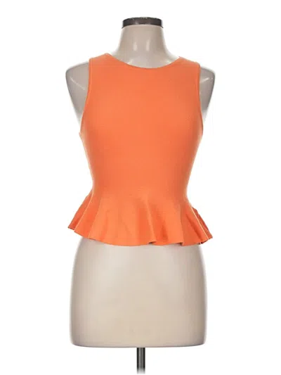 Pre-owned Mable Sleeveless Top Orange Halter Neckline Tops