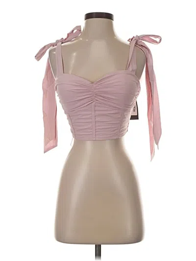 Mable Sleeveless Top Pink Strapless Neckline Tops