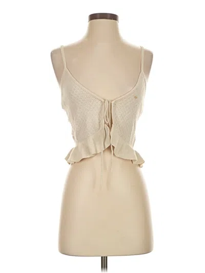 Pre-owned Mable Sleeveless Top Tan Sweetheart Neckline Tops
