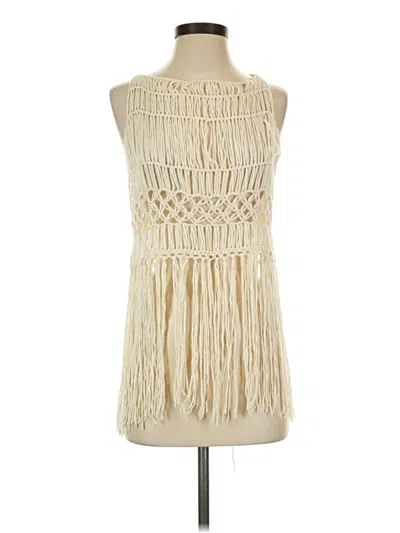 Pre-owned Mable Sleeveless T-shirt In Ivory