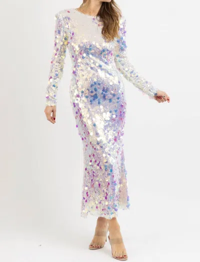 Mable Star Sign Sequin Maxi Dress In Multi