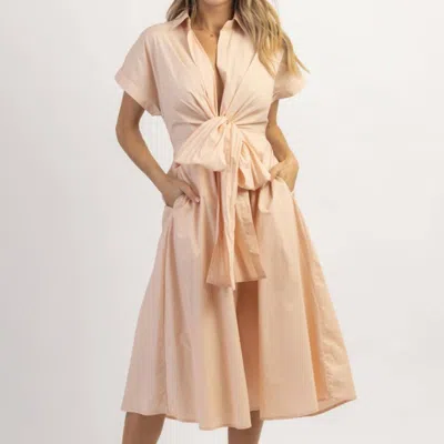 Mable Sunny Days Bow Midi Dress In Pink