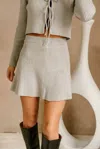 Mable Sweater Mini Skirt In Heather Grey