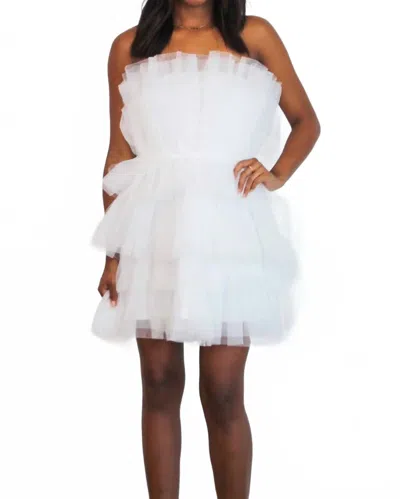 Mable Sweet As Sugar Tulle Dress In Cream In White