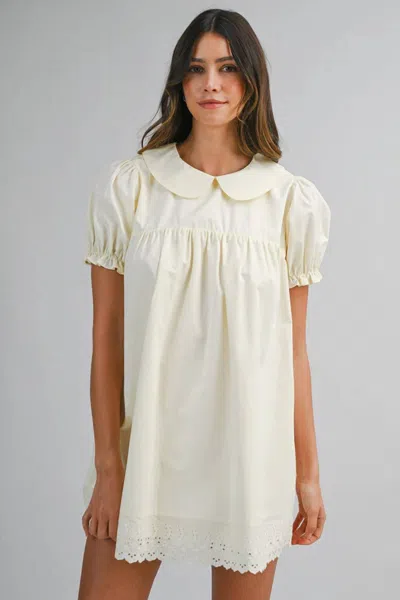 Mable Sweet Buttercup Mini Dress In Butter Yellow In White