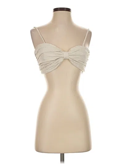 Pre-owned Mable Tank Top Ivory Strapless Neckline Tops