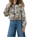 Mable Tapestry Floral Jacket In Beige/multi In Multi