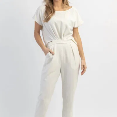 Mable Top + Bottom Joint Jumpsuit In White