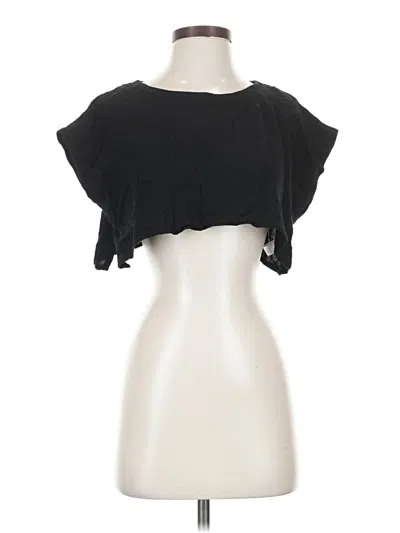 Pre-owned Mable Tube Top Black Ruffles Neckline Tops