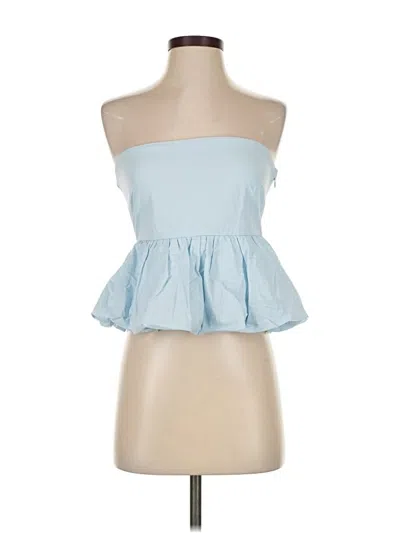Pre-owned Mable Tube Top Blue Strapless Neckline Tops