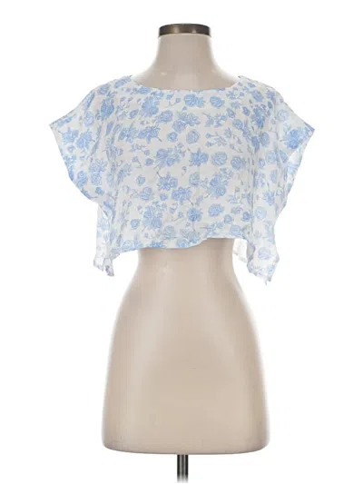 Pre-owned Mable Tube Top Blue Strapless Neckline Tops