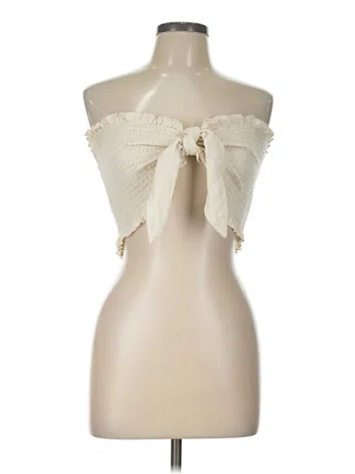 Pre-owned Mable Tube Top Ivory Strapless Neckline Tops