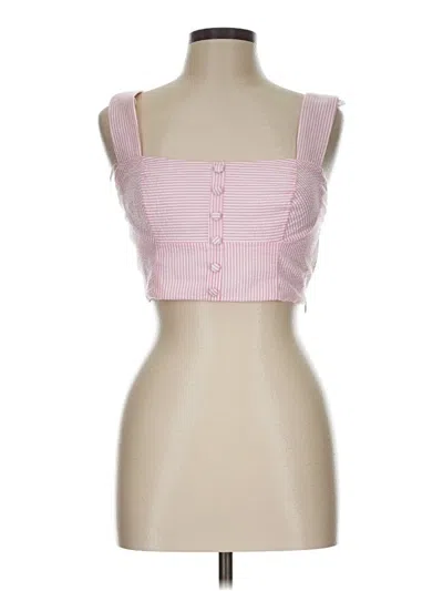 Pre-owned Mable Tube Top Pink Strapless Neckline Tops
