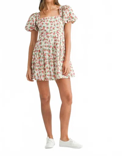 Mable We Found Love Floral Mini Dress In Red In Neutral