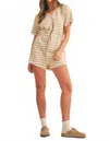 Mable Women's Crocheted Romper In Light Taupe In Neutral
