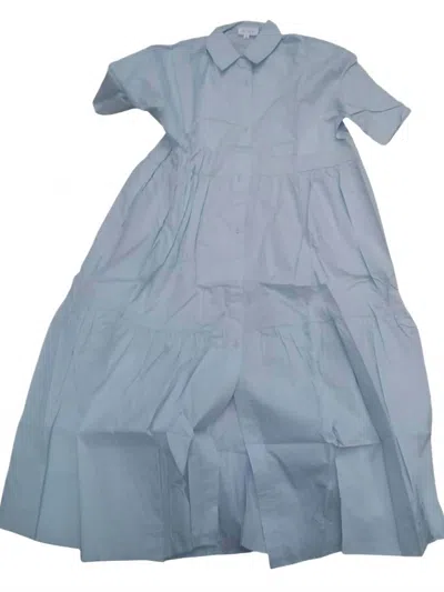 Mable Women's Maxi Shirt Dress In Mint Green In Gray