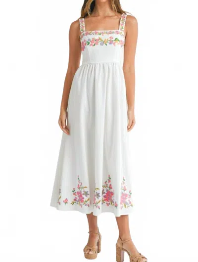 Mable Women's Midi Dress In Off-white Floral