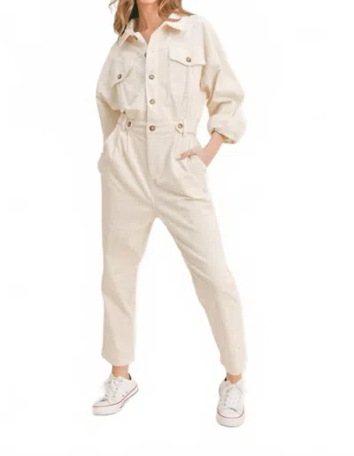 Mable Women's Utility Jumpsuit In Cream In Neutral
