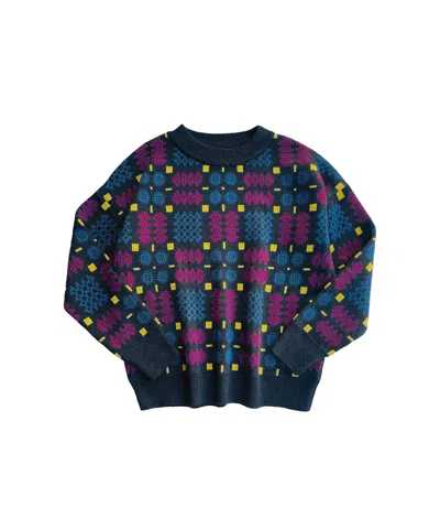Mabli Women's Black / Blue Carthen Jumper - Fireworks In Black/blue
