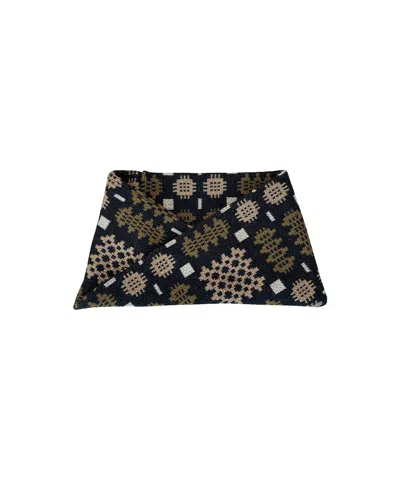 MABLI WOMEN'S BLACK / BROWN CARTHEN MERINO NECK WRAP - SOOT / FIELDS