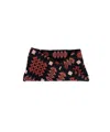 Mabli Women's Black / Pink / Red Carthen Merino Head Wrap - Soot / Petals In Multi