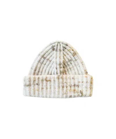 Mabli Women's Blewog Beanie - Moss Speckle In White