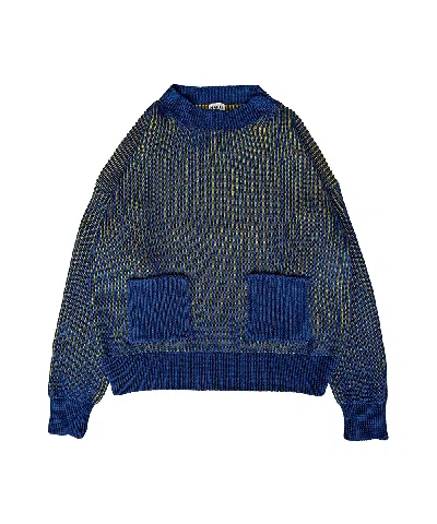 Mabli Women's Blue Ffyn Pullover - Deep Sea/golden Olive In Multi