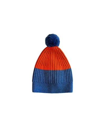 Mabli Women's Yellow / Orange / Blue Gwyllion Beanie - Denim / Pumpkin In Blue/yellow/orange