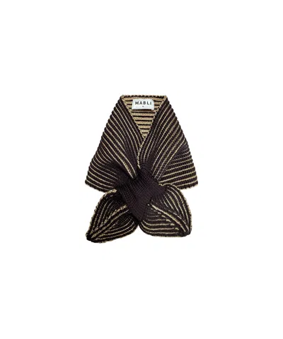 Mabli Women's Brown Ffyn Skater Scarf - Dark Chocolate/biscotti