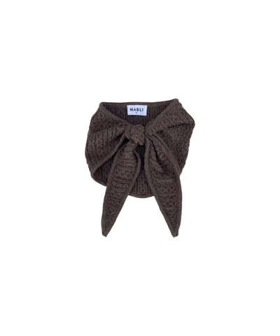 Mabli Women's Brown Tonnog Necktie - Driftwood Melange