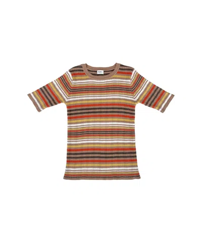 Mabli Women's Caravan Tee - Coach Seat Stripe In Brown