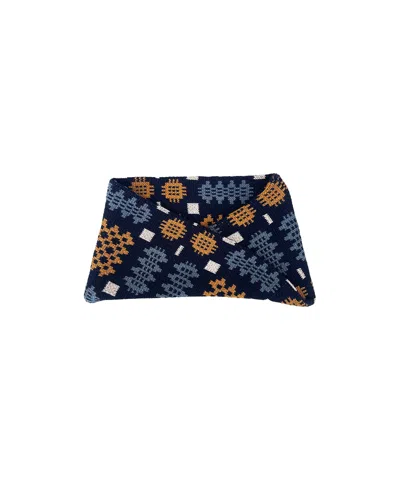 Mabli Women's Gold / Blue Carthen Cotton Head Wrap - New Moon In Multi