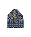 Mabli Women's Gold / Blue Carthen Merino Tube Scarf  - Sapphire / Gold In Blue