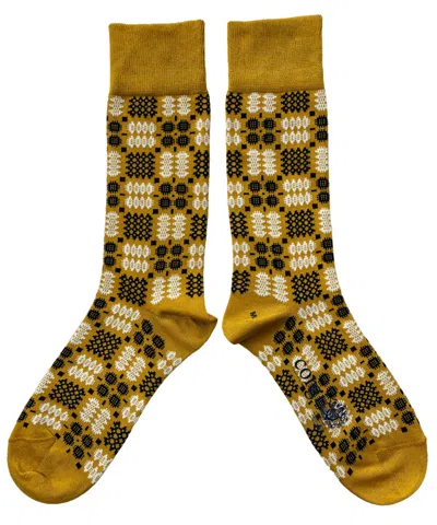 Mabli Women's Gold Carthen Socks - Saffron In Green