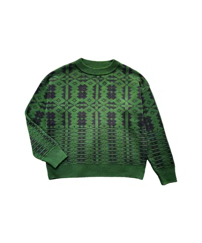 Mabli Women's Green / Black Eryri Pullover - Monstera / Umber In Green/black
