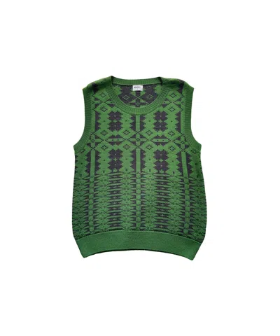 Mabli Women's Green / Black Eryri Vest - Monstera / Umber In Green/black