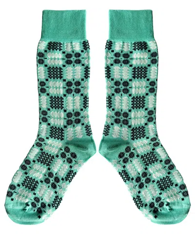 Mabli Women's Green Carthen Socks - Turquoise