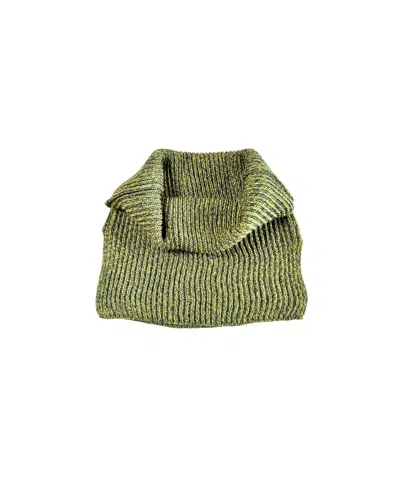 Mabli Women's Green Cerigos Tube Scarf - Moss Twist
