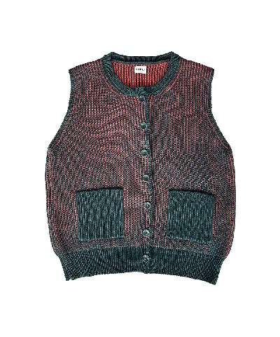 Mabli Women's Green Ffyn Vest - Winter Rose/pine